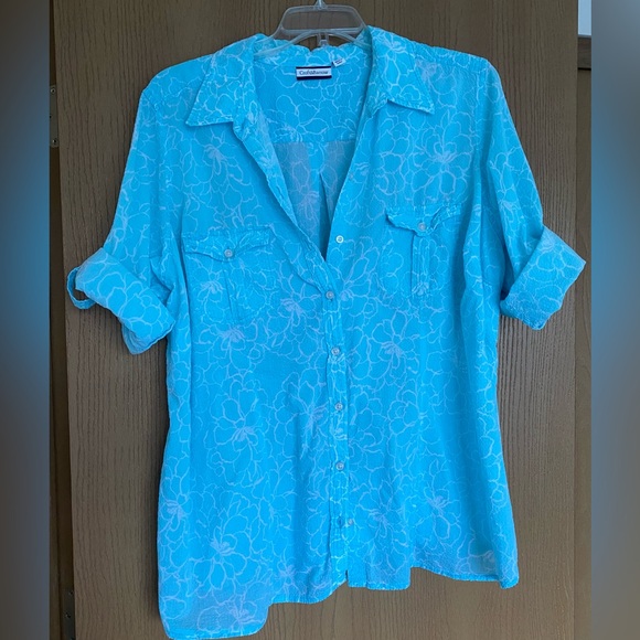 Set of 2 Croft & Barrow Floral Button-Up Camp Shirts - 3X - Picture 4 of 8